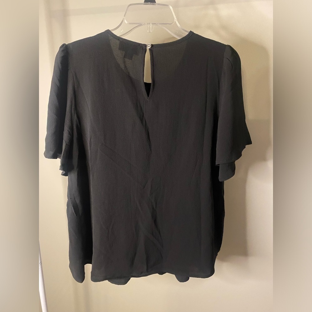 CeCe pleated short sleeve blouse - Picture 4 of 7